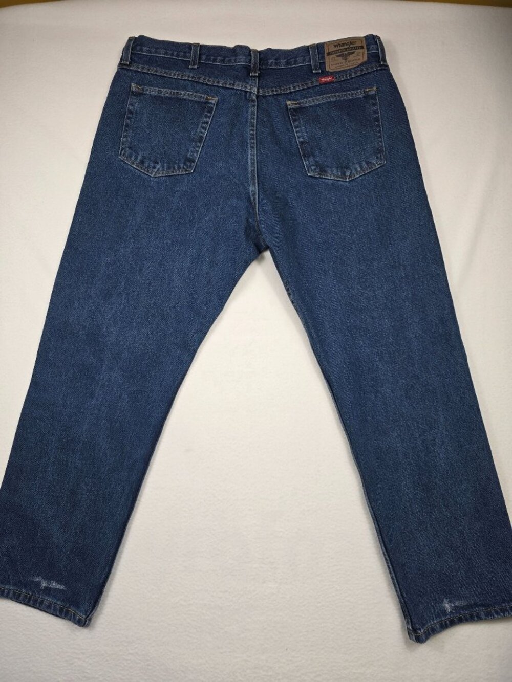 Wrangler Mens Blue Denim Jeans Size 38 X 30 Relaxed Fit 100% Cotton - Picture 3 of 6